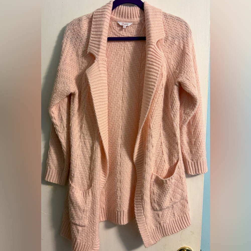 Candie's Soft Pink Cardigan Sweater (Like New)